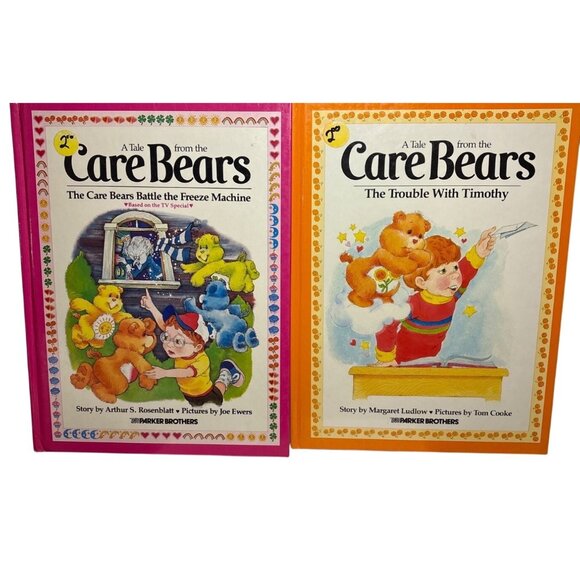 A Tale From The Care Bears Hardcover Books X2 Trouble W/Timothy Freeze Machine - Picture 1 of 11